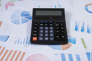 Financial accounting stock market graphs analysis. Concept of conducting Statistics