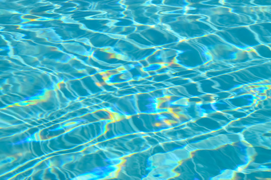 blue and turquoise rippled water in a bool