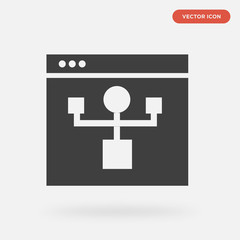 icon isolated on grey background, in black, vector icon illustration