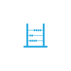Abacus vector icon in blue
