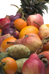 primo piano di una composizione di frutta 