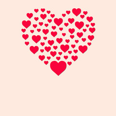Hearts on Pink Background