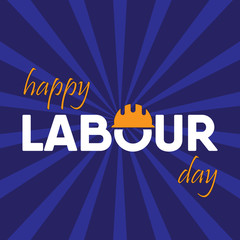 Naklejka na ściany i meble Happy Labour day greeting card. Vector illustration