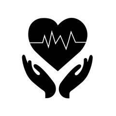 cardiogram icon isolated on white background