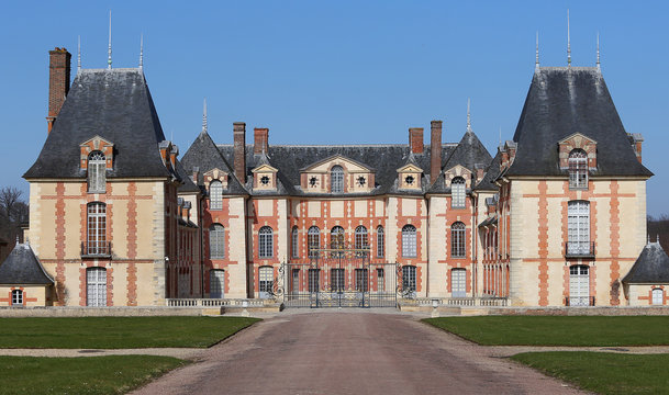 exteriors and park of Grosbois castle, Boissy saint leger, France