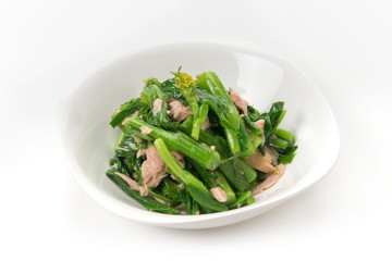 野沢菜とツナの和え物