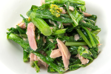 野沢菜とツナの和え物