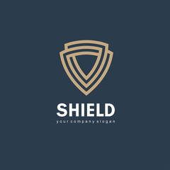 Vector logo design template. Shield sign