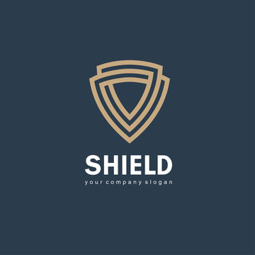 Vector logo design template. Shield sign