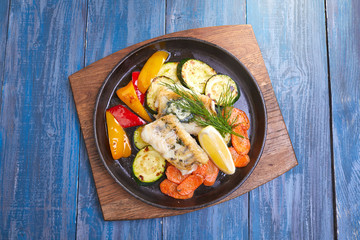 fish with vegetables