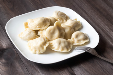 traditional polish dumplings, called "pierogi ruskie"