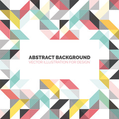 Modern background with triangles and lines. Pattern of geometric colored shapes