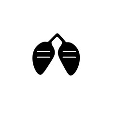 lungs icon isolated on white background
