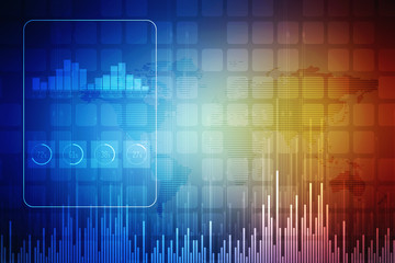 2d rendering Stock market online business concept. business Graph
