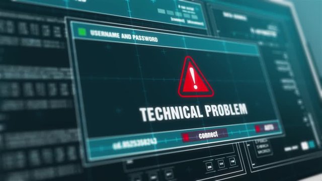 Technical Problem Firewall Alert Warning notification System Security Alert error message on Computer Screen Entering Login And Password .