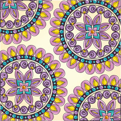 colorful and circular mandalas pattern backgroundvector illustration design