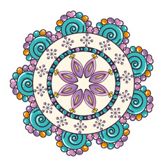 colorful and circular mandala mandala vector illustration design