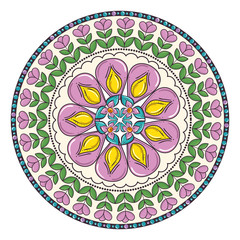 colorful and circular mandala mandala vector illustration design