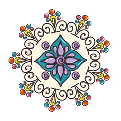 colorful and circular mandala mandala vector illustration design