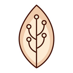 leaf ethnicity decoration icon vector illustration design