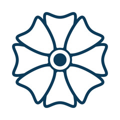 beautiful flower decorative icon vector illustration design