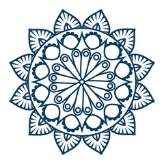 monochrome and circular mandala vector illustration design