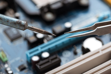 Soldering desktop computer system board