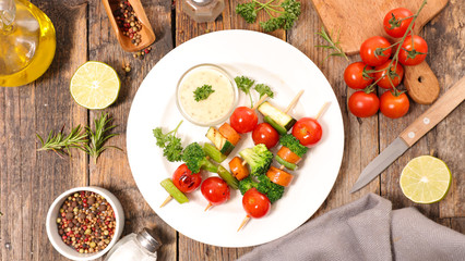 roasted vegetable and dip