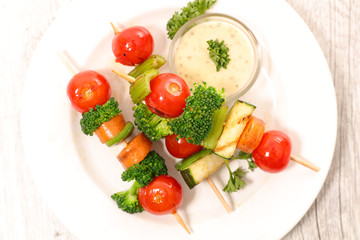 roasted vegetable and dip