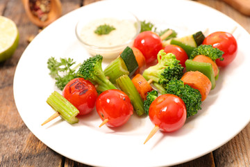 roasted vegetable and dip
