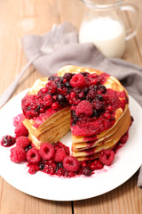 pancake with berry fruit