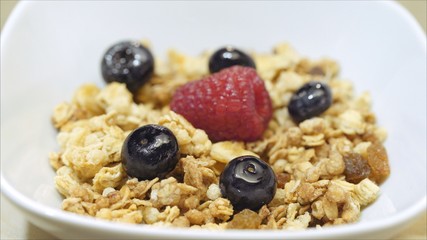 Milk with berries. The berries are filled with milk.