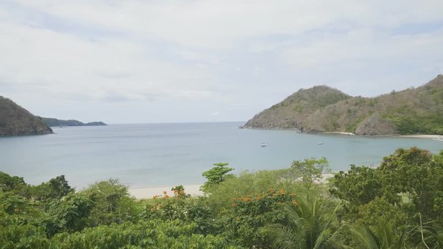 Pan right aerial shot of Pico de loro in Philippines