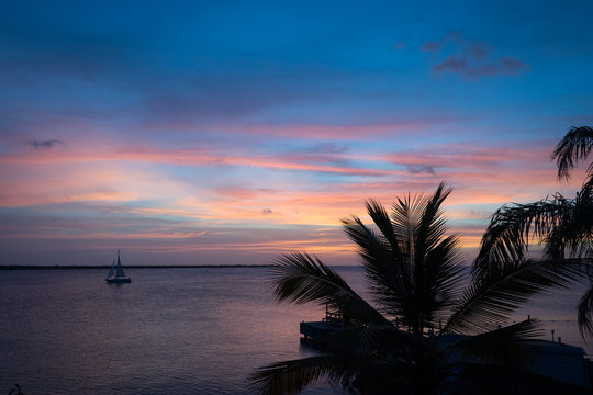 Sunset on the island of Bonaire, Netherlands Antilles © timsimages.uk