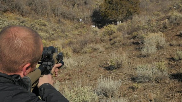 Ar-15 Assault Rifle Target Practice with audio. 