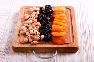 Variety of healthy snacks