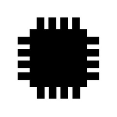 Cpu icon isolated on white background