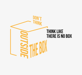 Do not think outside the box vector poster