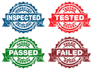 Inspected Tested Passed Failed Stamps