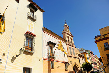 Calle de Santa María la Blanca en la antigua Judería, Sevilla, Andalucía, España
