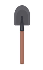 Shovel. Vector illustration, isolated on white background