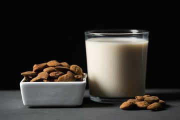 almonds and almond milk
