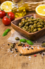 Traditional marinated capers