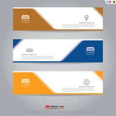 Template of banner, brochure, flyer and card voucher for header template, presentation, web banner, business design. Vector illustration EPS10 CMYK.