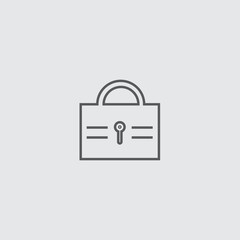 lock icon isolated on white background