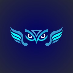 Fototapeta premium owl logo design for mascot or symbol