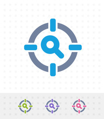 Target On Magnifier - Tap Duo Icons. A professional, pixel-perfect icon.