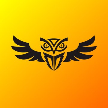 owl logo design for mascot or symbol