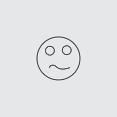 sad icon isolated on white background