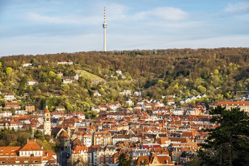 Fototapeta premium stuttgart karlshoehe television tower